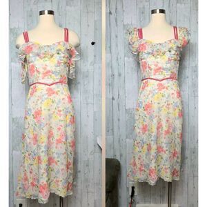 Betsey Johnson Floral Off-Shoulder Dress - Multicolor